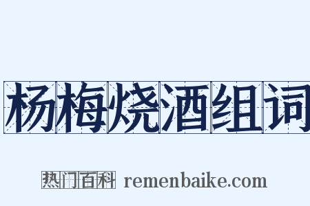 杨梅烧酒组词是什么意思的图片